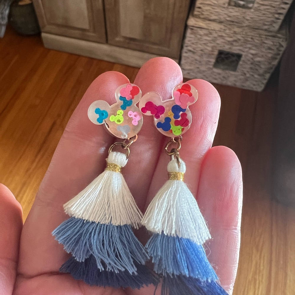 Mickey Mouse tassel earrings